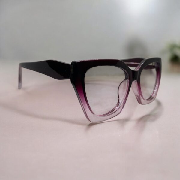 Bold Dark Pink & White Women’s Cat-Eye Eyewear Frame - Image 2